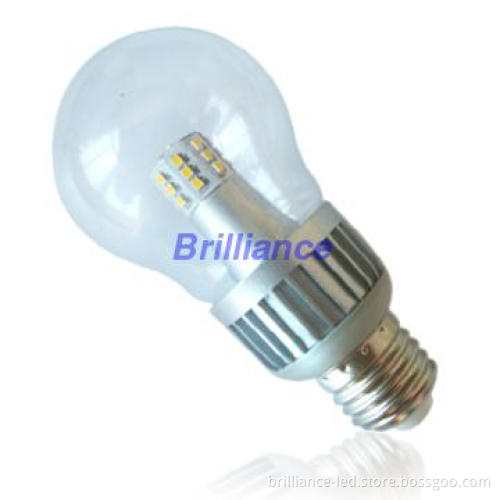5W LED Clear Bulb, Pear Shape, 90lm/Watt, E26, Natural White